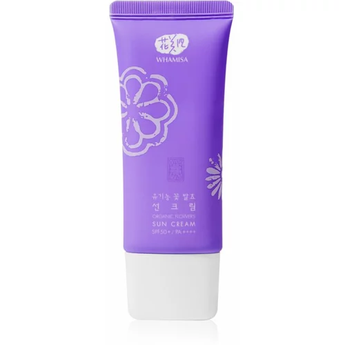 Whamisa Organic Flowers Sun Cream zaštitna njega od UV zraka SPF 50+ 60 g