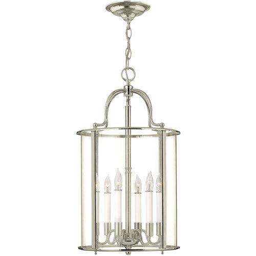 Elstead Lighting Elstead Gentry Velika viseča svetilka s 6 svečami - polirani nikelj, (22098642) Cene