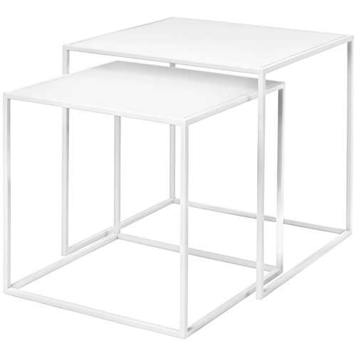 Blomus Bijeli metalni stolići za kavu u setu 2 kom 40x40 cm Fera &amp;ndash; Slike