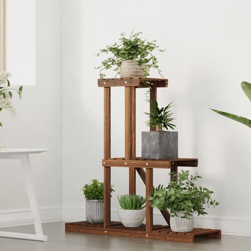  Stalak za cvijeće 81 x 25 x 75,5 cm od masivne jelovine Slike