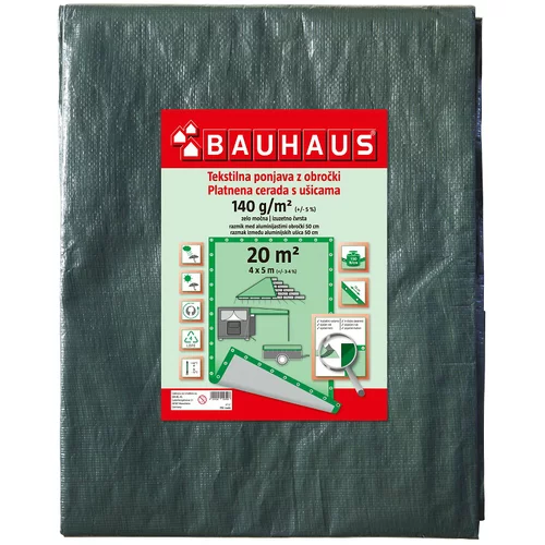 BAUHAUS univerzalni pokrivač s ušicama , 20 m2 (4 x 5 m, zelene boje)