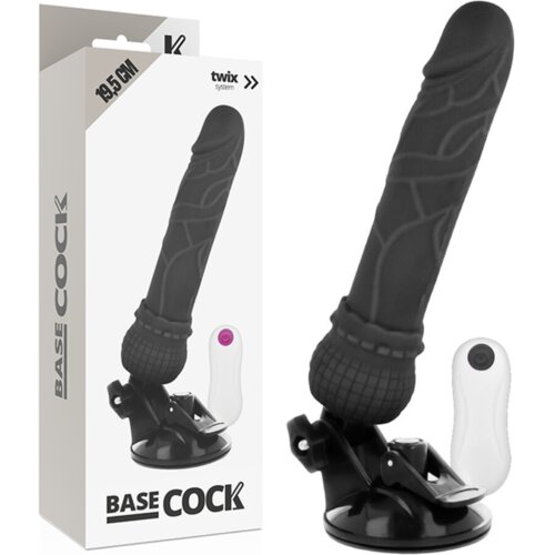 BaseCock REALISTIČNI VIBRATOR NA DALJINSKO UPRAVLJANJE ČRN 19,5 CM ČRNI TALLA 1, (21264182) Slike