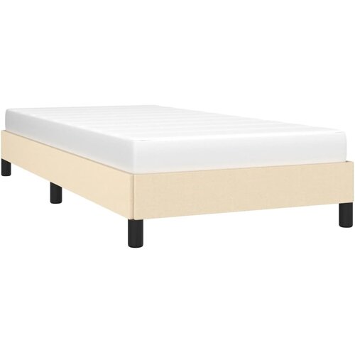  Okvir za krevet bez madraca krem 100 x 200 cm od tkanine Slike