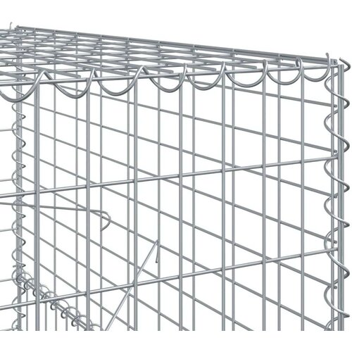 VidaXL Gabionska ko&amp;scaron;ara s poklopcem 1100x100x150 cm pocinčano željezo Slike