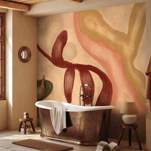  Foto tapeta - Colorful shapes &amp;ndash; worn-out figures in lime wash technique 450x315 Slike