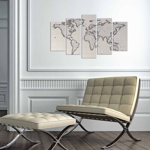 Wallity 5MAPMDF-04 multicolor decorative mdf painting (5 pieces) Cene