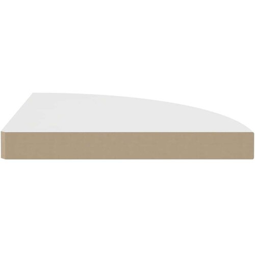  Plutajuća kutna polica bijela 35 x 35 x 3,8 cm MDF Slike