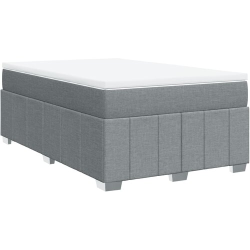 Maison Chic Box spring postelja - Vzmetna postelja z vzmetnico svetlo siva 120x200 cm blago SL17959, (21894041) Cene