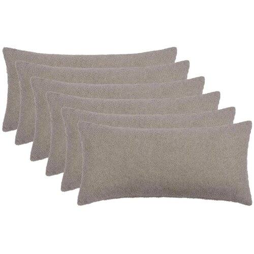  Presvlaka za jastuk 6 pcs HEERLEN Svjetlosiva 40 x 70 cm Boucl&eacute; - Svjetlosiva 40 x 70 cm 6 Cijene