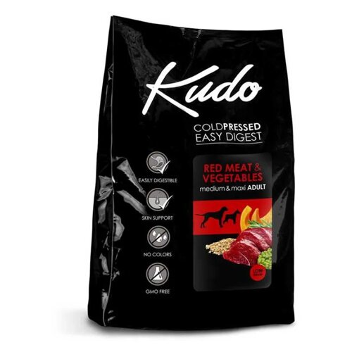 Kudo RED MEAT & VEGETABLES ADULT MEDIUM & MAXI 3Kg Slike