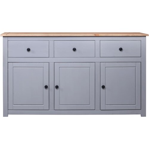 Maison Chic Komoda - Predalnik siva 135x40x80 cm trdna borovina Panama Range, (21720370) Cene