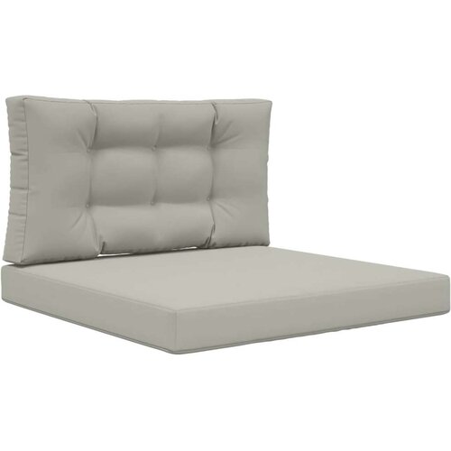  Jastuk za vanjsku sofU 2 pcs Sivi Poliester - Sivi 80 x 80 cm 1x sjedalo +1x naslon (3D s bartagom) Slike