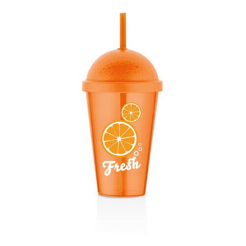QLUX ča&amp;scaron;a sa slamkom 450ml L-00899 Slike