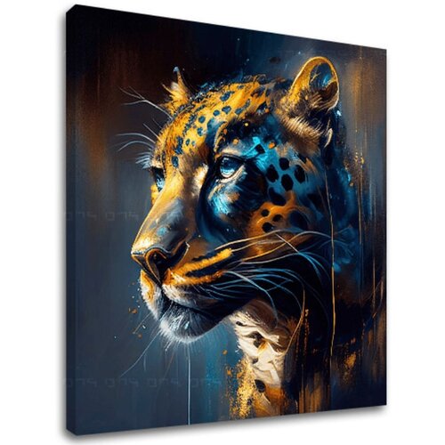 Dekorativna Slika  na platnu - premium art - jaguar's grace in the wild () Cijene