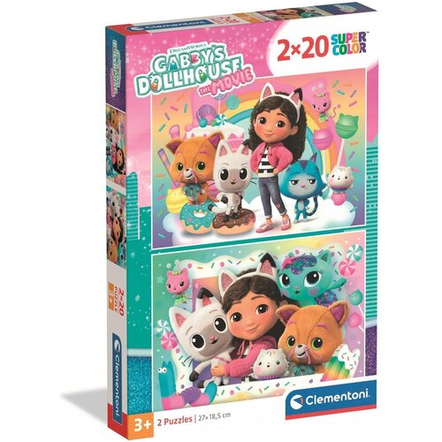 Clementoni Gabijeva hi&scaron;ica za punčke 2x20-delna Supercolor sestavljanka - Cene