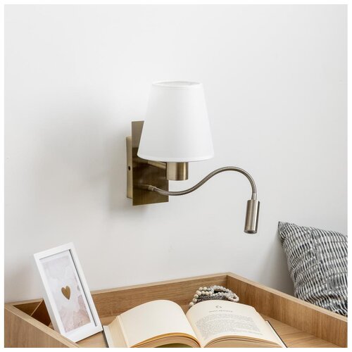  Brilagi - LED zidna lampa NUBILA 1xE27/25W/230V + LED/3W mesing/bela Cene