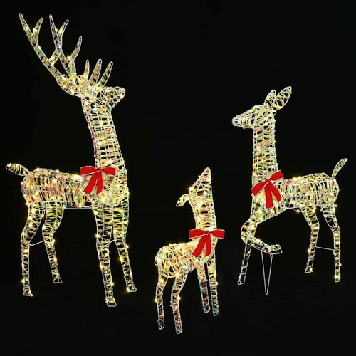  Obitelj jelena 3 pcs Topla bijela 128 cm PET Slike
