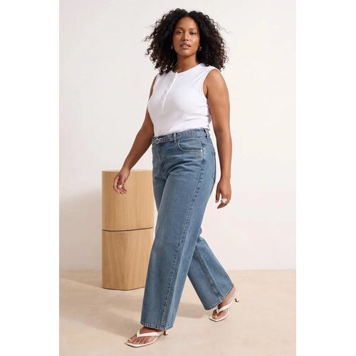 Trendyol ženske pantalone Tbbss26Cj00053, plava Cene