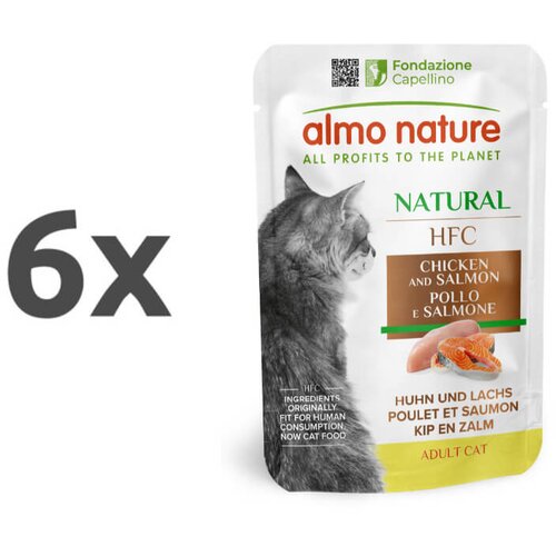 Almo Nature HFC Natural &ndash; pi&scaron;čanec in losos 6 x 55 g Cene
