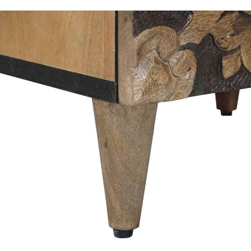  Noćni ormar 2 pcs Smeđa 40 x 33 5 x 46 cm Čvrsto drvo manga Slike