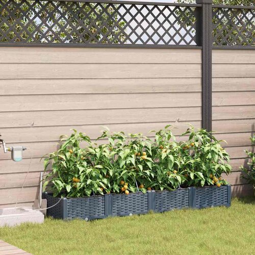  Vrtna saksija 4 pcs Svijetlo siva 160 x 40 x 22 cm Plastika Cene