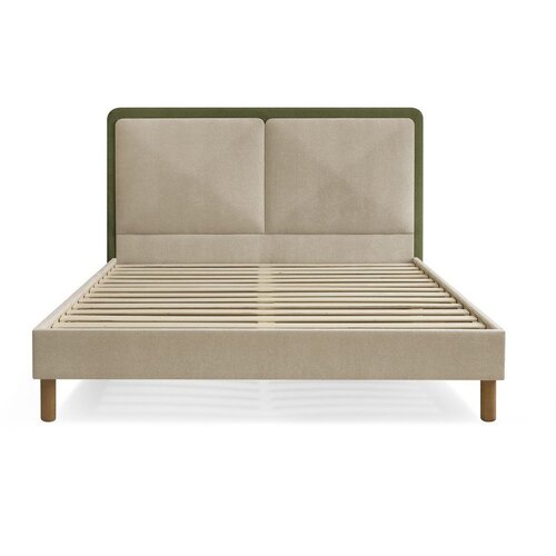 Bobochic Paris Zeleni podstavljeni tapecirani bračni krevet s podnicom 140x190 cm Mara &ndash; Cijene