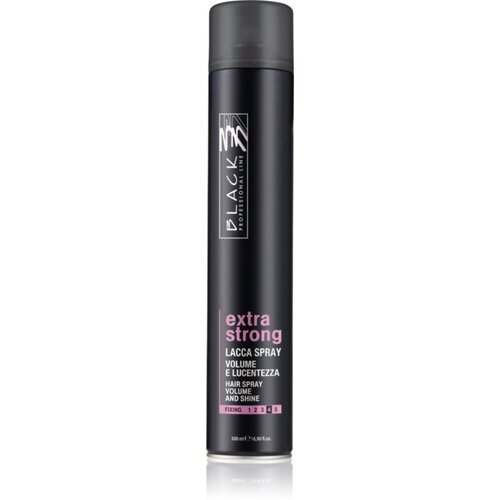 Black Professional Line Lacca Black Extra Strong Hair Spray lak za lase z ekstra močnim utrjevanjem za volumen in sijaj 500 ml Slike
