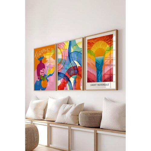 WALLXPERT &Ccedil;-300780 - 3040 vi&scaron;enamenski set dekorativnih slika (3 komada) Cene