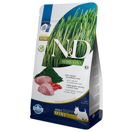 N&d Hrana za pse Spirulina Adult Mini Lamb, Spirulina & Wolfberry, 2kg Cene