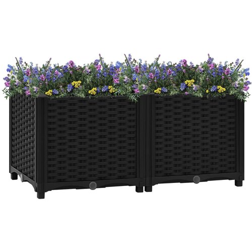 vidaXL Visoka greda 80x40x38 cm polipropilen Cene