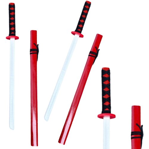  Drvena katana za igru 70cm - crvena Slike
