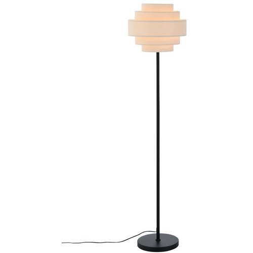Ellos Home Mat crna/bež tekstilna stojeća svjetiljka (visina 145 cm) Miguel &amp;ndash; Slike