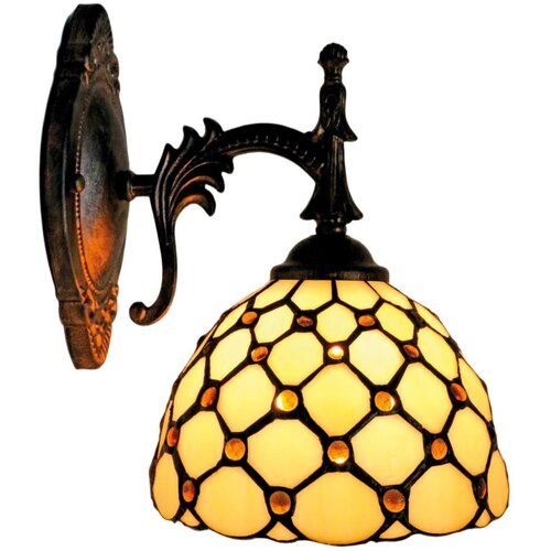 Brilagi Tiffany vitražna zidna lampa IVORY SMOOTH 1xE14/40W/230V Slike