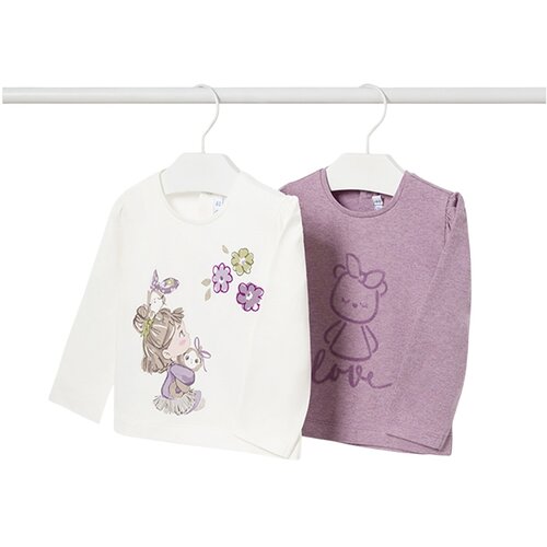 Mayoral komplet 2 majic z dolgimi rokavi adorable friends orchid Cene