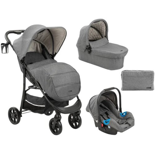 Kikka Boo kolica Selina premium 3in1 set sa I-SIZE autosedištem i tvrdom korpom Light Grey (KKB11258) Cene