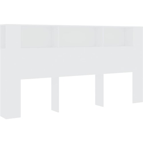 Maison Chic vzglavna omarica - nočna omarica - posteljna omarica bela 200x18,5x104,5 cm, (21705219) Slike