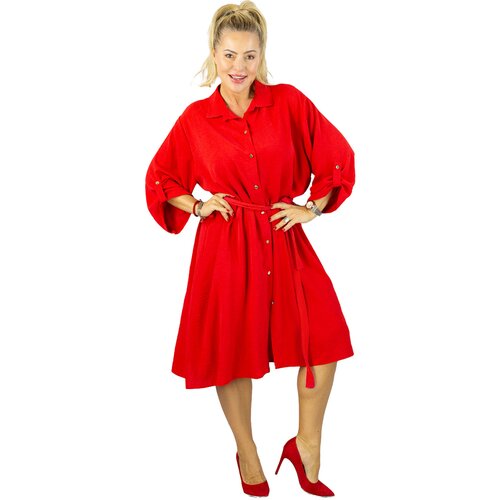 Pri Tie waist midi schmisserie dress OLIVIA Slike