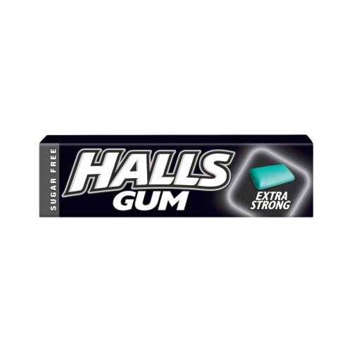 Halls gum extra strong žvake 14g Slike