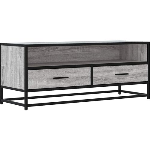 Maison Chic TV omarica - TV enota - Televizijska omarica siva sonoma 100x34,5x40 cm inženirski les in kovina, (21699627) Cene