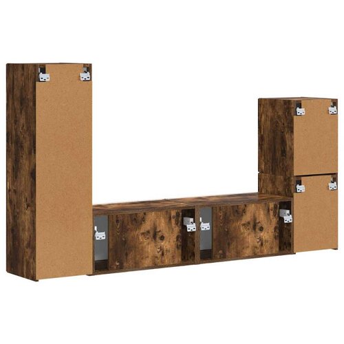  Komplet TV omaric 4 pcs Dimljeni oreh Konstruiran les - - Rjava - 67.7 - 30 x 31 x 100 cm - 2025-vidaXL-Uvoz_2 Slike