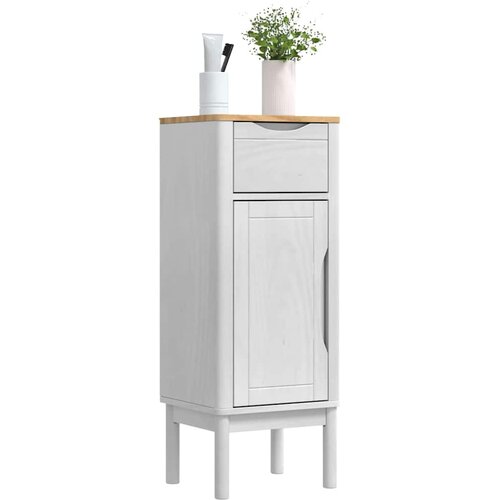  Kupaonski ormar FLORO Bijelo 35 x 30 x 90 cm Čvrsto borovo drvo Slike