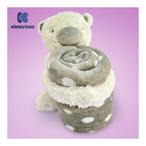 Kikka Boo bebi ćebence sa plišanom igračkom 70x100 My Teddy ( KKB50116 ) Slike