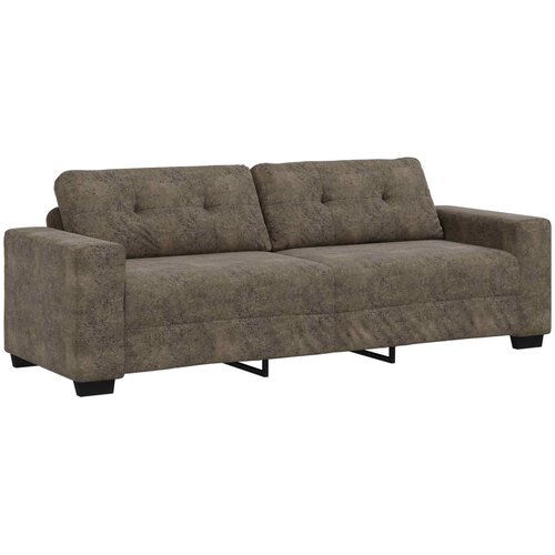 SOFA za 3 osobe Tamno siva 220 cm Umetnička suknja koža Cijene