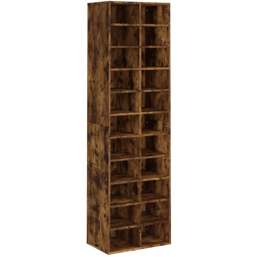Maison Chic Omarica za obutev - Kopa za čevlje dimljeni hrast 54x34x183 cm konstruiran les, (21778356) Slike