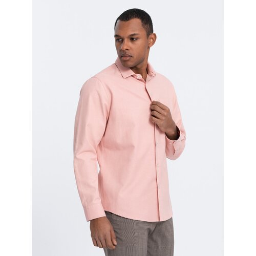 Ombre Men&amp;#039;s REGULAR FIT shirt with pocket - pink Slike