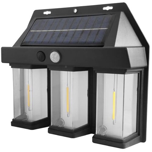  Solarna LED lampa sa senzorom pokreta 2W 3x filament topla bela Cene