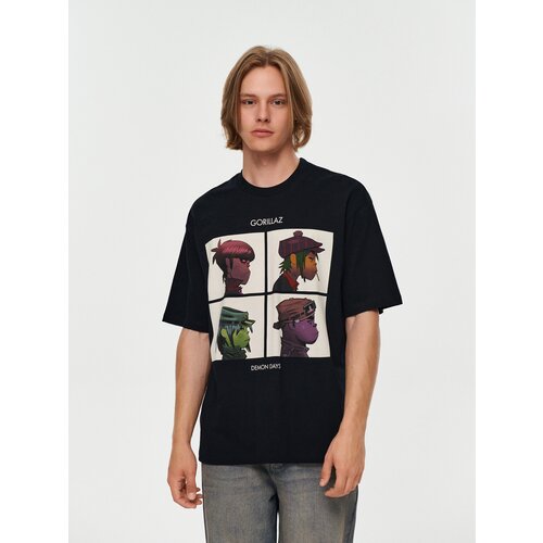House - Majica kratkih rukava s printom Gorillaz - Crna Cijene