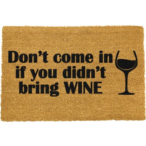 Artsy Doormats Predpražnik iz naravnih kokosovih vlaken Without Wine, 40 x 60 cm Cene