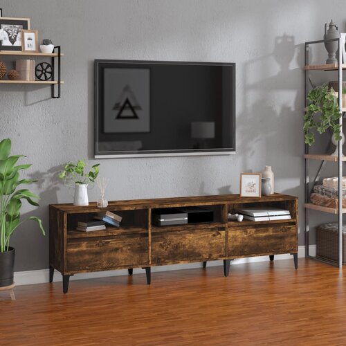 vidaXL TV ormarić boja dimljenog hrasta 150x30x44 5 konstruirano drvo Cijene