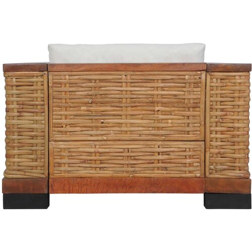 VidaXL 2-dijelni set sofa od prirodnog ratana s jastucima Slike